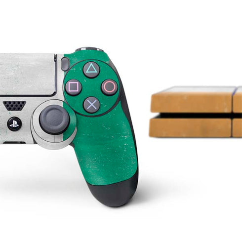 Ivory Coast Flag Distressed PS4 Console and Controller Bundle Skin